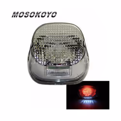 Tail Light LED Rear Lamp License Plate Taillights Brake Stop Turn Signals - 614 smoke