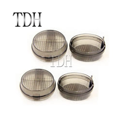 2.75" 4pcs Turn Signal Lens Indicator Flasher Cover Replacement Lenses - 4pcs smoke