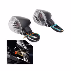 2Pcs Motorbike Front Turn Signal Brake Light Indicator Bulb Flashing Lamp - Clear