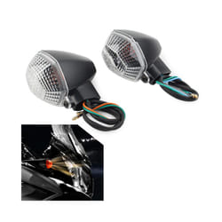 2Pcs Motorbike Front Turn Signal Brake Light Indicator Bulb Flashing Lamp - Clear