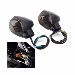 2Pcs Motorbike Front Turn Signal Brake Light Indicator Bulb Flashing Lamp - Brown