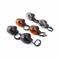2Pcs Motorbike Front Turn Signal Brake Light Indicator Bulb Flashing Lamp - Brown