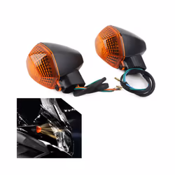 2Pcs Motorbike Front Turn Signal Brake Light Indicator Bulb Flashing Lamp - Amber