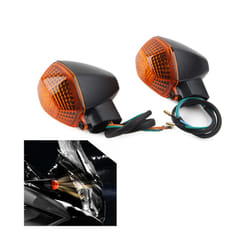 2Pcs Motorbike Front Turn Signal Brake Light Indicator Bulb Flashing Lamp - Amber