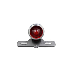 BJMOTO Motorcycle License Plate Bracket with Brake Tail Light Lamp For - Silver