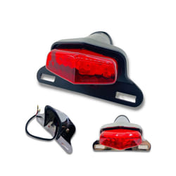 Retro Universal Lucas Style Motorcycle LED Brake Stop Rear Light For Triumph - Chrome