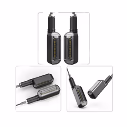 2PCS LED Turn Signal Light Motorcycle Stop Signals DRL Flowing Water Flasher - 4pcs white