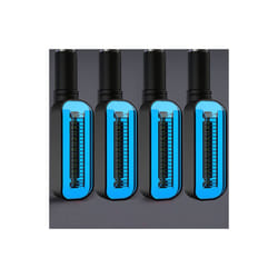 2PCS LED Turn Signal Light Motorcycle Stop Signals DRL Flowing Water Flasher - 4pcs blue