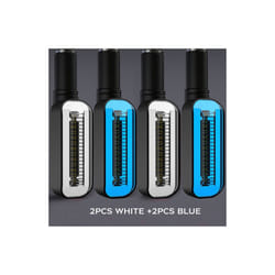 2PCS LED Turn Signal Light Motorcycle Stop Signals DRL Flowing Water Flasher - 2BLUE 2WHITE