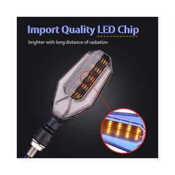 Motorcycle Turn Signals Light LED Flashing Lights Universal Waterproof - 2white 2 red