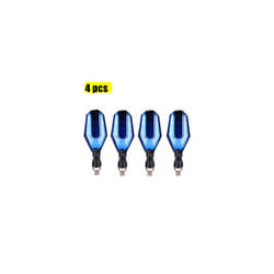 Motorcycle Turn Signals Light LED Flashing Lights Universal Waterproof - 4 blue