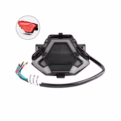 Motorcycle LED Tail Light Turn Signal Driving Running Brake Lamp Fit For - Red