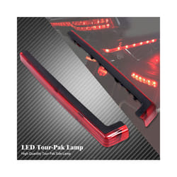 MACTIONS Motorcycle LED Tour-Pak Side Marker Light Kit Red Smoke For Harley - Side lights A