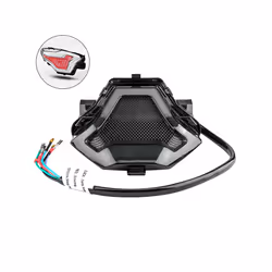 Motorcycle LED Tail Light Turn Signal Driving Running Brake Lamp Fit For - White