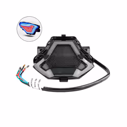 Motorcycle LED Tail Light Turn Signal Driving Running Brake Lamp Fit For - Blue