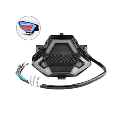 Motorcycle LED Tail Light Turn Signal Driving Running Brake Lamp Fit For - Blue