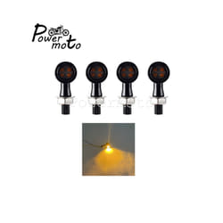 Universal Mini Bullet Motorcycle LED Turn Signals Brake Light DRL Lamp - 1392 Black Smoke