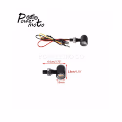 Universal Mini Bullet Motorcycle LED Turn Signals Brake Light DRL Lamp - 1392 Black Smoke