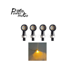 Universal Mini Bullet Motorcycle LED Turn Signals Brake Light DRL Lamp - 1392 Black Clear