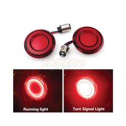 Motorcycle Front LED Front Turn Signal Conversions 1157 Bullet Style For - Red