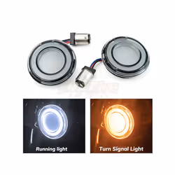 Motorcycle Front LED Front Turn Signal Conversions 1157 Bullet Style For - Gray