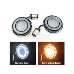 Motorcycle Front LED Front Turn Signal Conversions 1157 Bullet Style For - Gray