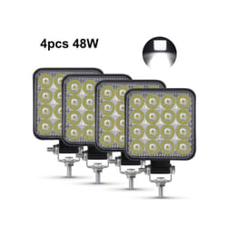 ANMINGPU Mini Offroad LED Bar 12V 24V Square LED Work Light for Car Truct - 4pcs 48W work light