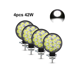 ANMINGPU Mini Offroad LED Bar 12V 24V Square LED Work Light for Car Truct - 4pcs 42W work light