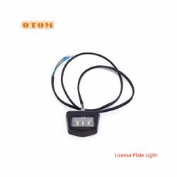 OTOM Motorcycle Rear Fender Tail Light LED Taillight Bracket License Number - License Plate Light