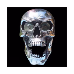 Hot Skull Headlight At The Real Headlight Motorcycle Skull Front Head - B