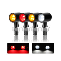 Aluminium Motorcycle Mini led Turn Signal Lights Brake light DRL Lamp - 4pcs Red White