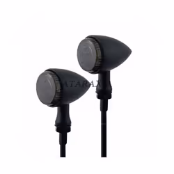 Motorcycle LED Bullet Turn Signals Light Retro Turn Indicators Blinkers - Matte Black Smoke