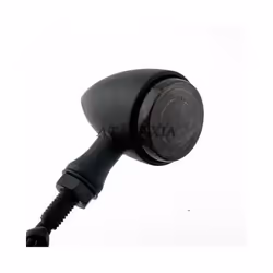 Motorcycle LED Bullet Turn Signals Light Retro Turn Indicators Blinkers - Matte Black Smoke