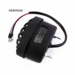 Motorcycle LED Tail Light Brake Stop Custom Grill Taillight Cat Eye Rear - Black with RED LENS