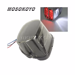 Tail Light LED Rear Lamp License Plate Taillights Brake Stop Turn Signals - 6203 black smoke