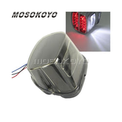 Tail Light LED Rear Lamp License Plate Taillights Brake Stop Turn Signals - 6203 black smoke