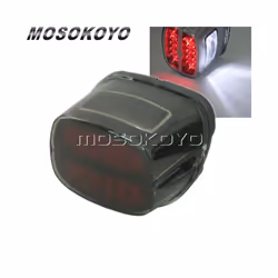 Tail Light LED Rear Lamp License Plate Taillights Brake Stop Turn Signals - 6203 black red