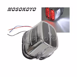 Tail Light LED Rear Lamp License Plate Taillights Brake Stop Turn Signals - 6203 chrome smoke