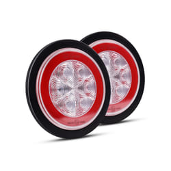 2/4/6pcs 5.3" Red Amber LED Trailer rear Light Bus Brake Light DRL/Turn - 2pcs