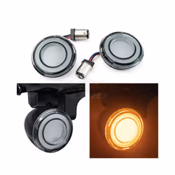 Motorcycle Front LED Front Turn Signal Conversions 1157 Bullet Style For - Yellow