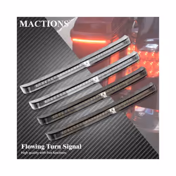 2xMotorcycle LED Saddlebag Brake Flowing Turn Signal Accent Light Lamp - Clear Flowing Light