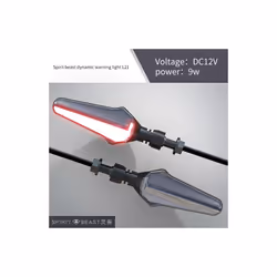 Spirit Beast Universal Motorcycle Turn Signal LED Indicator Motorbike - Red