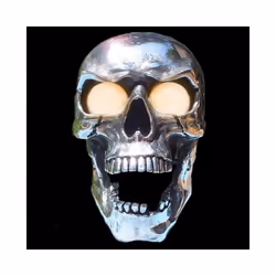 Hot Skull Headlight At The Real Headlight Motorcycle Skull Front Head - A
