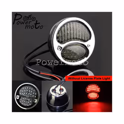 STOP LED Replica Motorcycle Taillights Cafe Racer Stop Brake Lamp License - 685 smoke LED