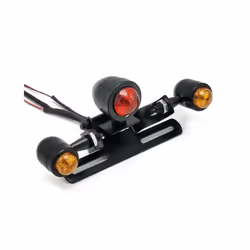 1 PC Red 12V LED Adjustable Cafe Racer Style Stop Tail Lights Motorbike - 7HH1503168-BK
