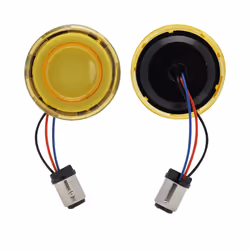 2Pcs 2'' Motorcycle LED Turn Signal Light Front Rear Brake Tail Light - Front Yellow