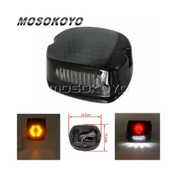 Tail Light LED Rear Lamp License Plate Taillights Brake Stop Turn Signals - 746 smoke