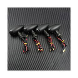 Motorcycle Black Bullet Turn Signals Indicators Blinker Lights Lamp For - 4pcs lights