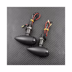 Motorcycle Black Bullet Turn Signals Indicators Blinker Lights Lamp For - 4pcs lights
