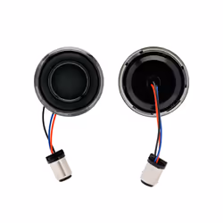 2Pcs 2'' Motorcycle LED Turn Signal Light Front Rear Brake Tail Light - Front Smoked Yellow